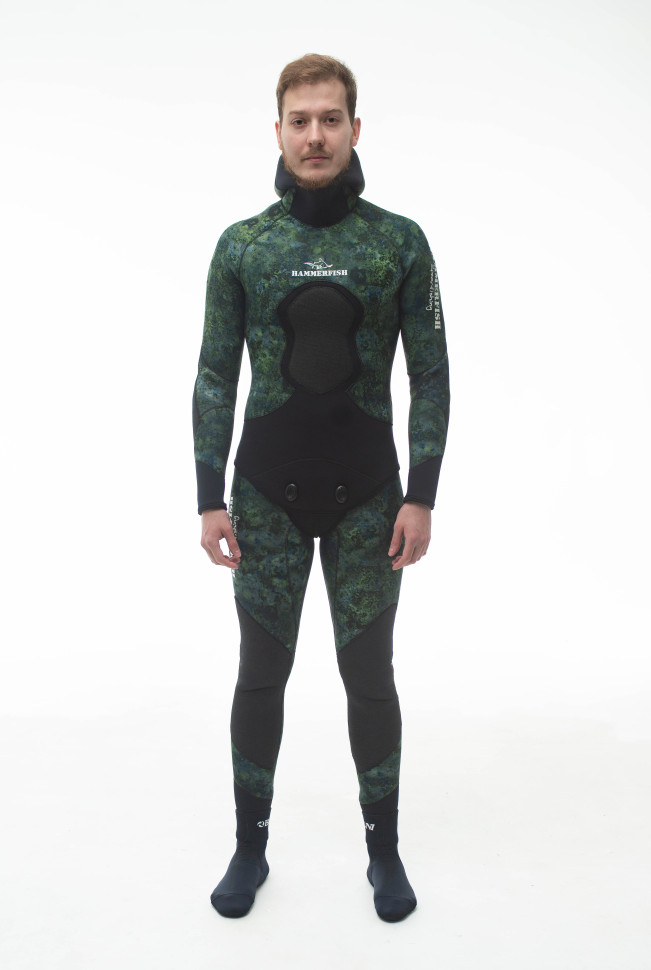 Гидрокостюм 7 мм AQUASTRETCH CAMO GREEN HAMMERFISH/ОТКРЫТАЯ ПОРА